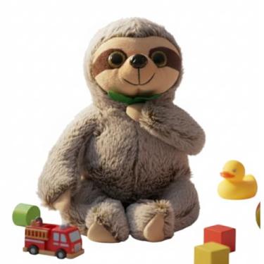 Imagem de Bicho Preguiça de Pelúcia Fofinha 26cm Brinquedo Macio para Abraçar, Presente Infantil e Decoração Charmosa