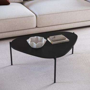 Imagem de Mesa de Centro Orgânica 77cm Pé de Metal Móvel na Caixa - Mvel na Caix