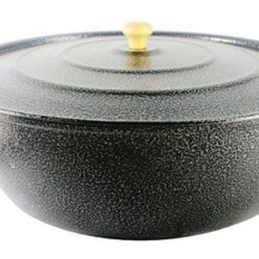 Imagem de Tacho Restaurante Alça De Alumínio Fundido Craqueado Preto 32Cm Cor Preto