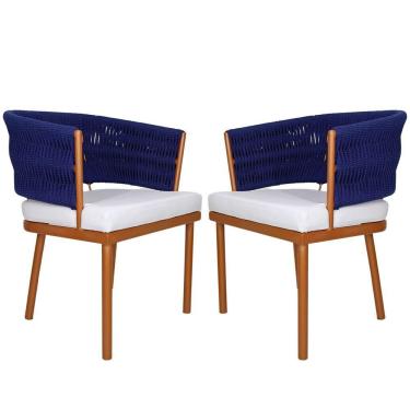 Imagem de 2 Poltronas Califórnia Em Corda Náutica, Alumínio Bronze