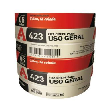 Imagem de KIT 6UN. FITA CREPE UG 423 18mmX50m ADERE
