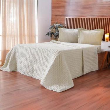 Imagem de Kit Cobre Leito Casal 3 Peças Colcha Essence Tessi Matelado Jacquard, 