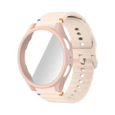 Imagem de Pulseira De Silicone Para Relógio Samsung 40mm 44mm Com Protetor De Te