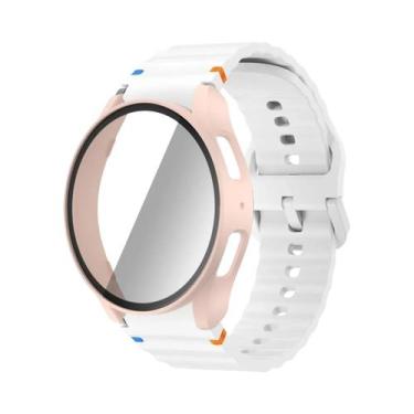 Imagem de Pulseira De Silicone Para Relógio Samsung 40mm 44mm Com Protetor De Te