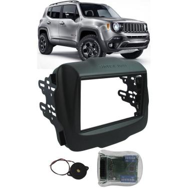 Imagem de Moldura De Painel 2 Din + Interface Comando de Volante Jeep Renegade 2015 2016