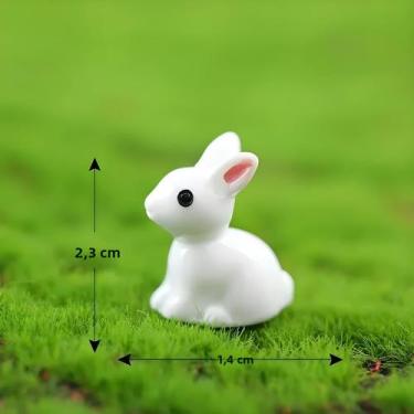 Imagem de 50 Mini Figuras De Coelhinhos Da Páscoa Para Decoração De Micro Paisag