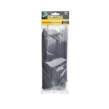 Imagem de Abraçadeira de Nylon 20cm x 3,6mm com 100 Unidades - Preta - STARTOOLS
