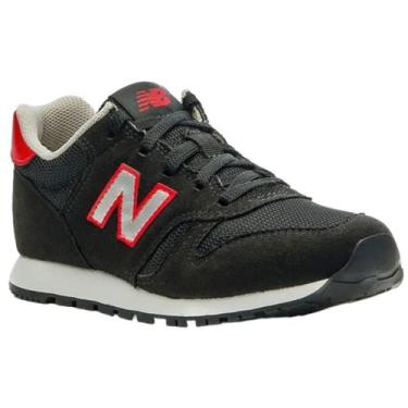 Imagem de Tenis Infantil Unissex Casual Conforto New Balance 373 Lace, Preto, 31