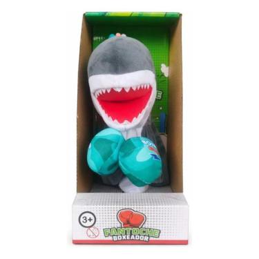 Imagem de Fantoche Boxeador Tubarão Infantil Brinquedo Menino - BBR Toys