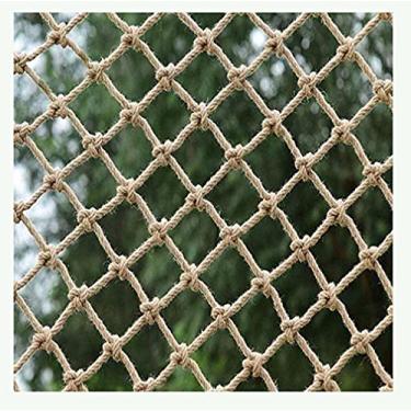 Imagem de Rede de segurança para crianças, rede de corda de cânhamo, rede de suspensão, rede de proteção de janela de gato, varanda, corrimão, escada, playground, decoração interna para crianças, diâmetro