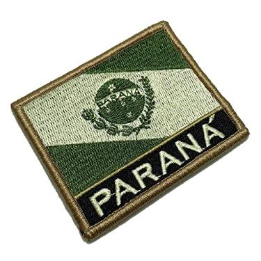 Imagem de BE0174NV03 Bandeira Paraná CR Brasil Bordado Fecho Contato