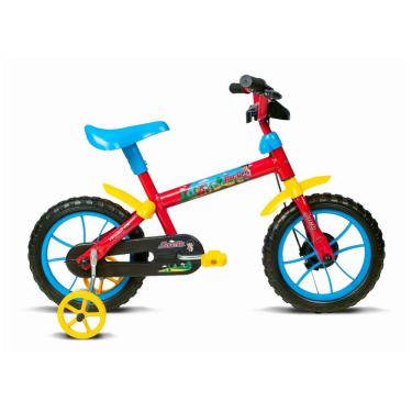 Imagem de Bicicleta Infantil Aro 12 Jack Vermelho com Azul e Amarelo -Verden Bikes Ref.10470