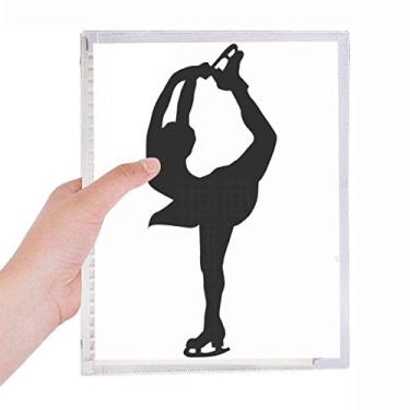 Imagem de Caderno de skate feminino esportivo de inverno com folhas soltas, diário recarregável