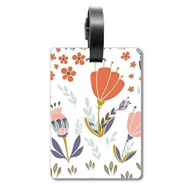 Imagem de Bolsa de viagem com tinta de flor em pó laranja para cartão de bagagem