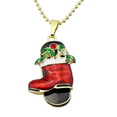 Imagem de 128 GB Forma USB Flash Drive USB Drives Cartão de Memória Pen Drive USB 2.0 Pen Drive Pen Drive USB Drive Data Armazenamento Flash Disco Zip Drive USB Stick (Meias de Natal)