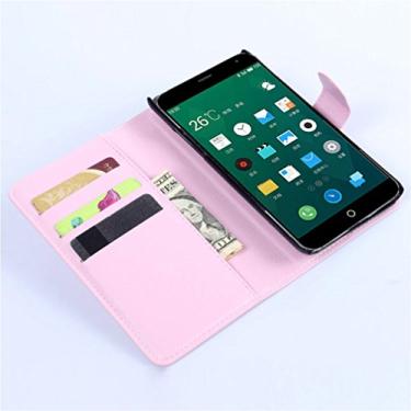 Imagem de Capa MEIZU MX4 – Capa carteira com suporte de couro PU Manyip para MEIZU MX4, capa de proteção de telefone estilo empresarial, capa com [compartimentos para dinheiro e cartão]