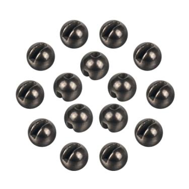 Imagem de MUUNN 50 contas de tungstênio ranhuradas para amarrar moscas, pia mais profunda e mais rápida 12 cores/13 tamanhos contas de tungstênio ranhuradas contas de amarrar moscas materiais de amarração de
