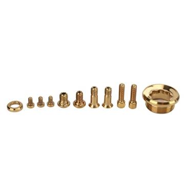 Imagem de Bike Stem Bolts Kit M7000/M8000 Alloy Screw Set for Mountain Bike Hydraulic Disc Brake(Shift Kit Gold)