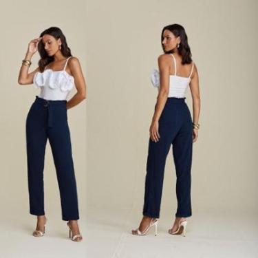 Imagem de Calça clochard linho modeladora Cris Jeans-Feminino