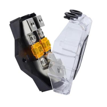 Imagem de AsrMyjcx de Fusíveis de Distribuição de Distribuição Áudio Automotivo Estéreo 80A Mini ANL Suporte com Fusível para RV Barcos Marinhos Veículos Nav, 2 maneiras