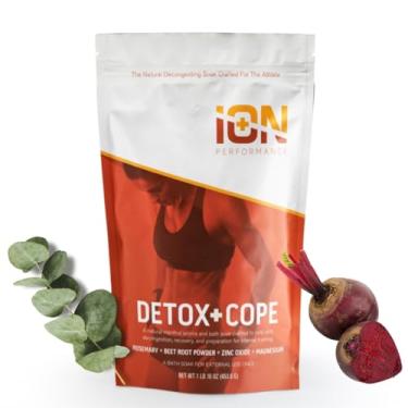 Imagem de iON Performance Detox + Cope Athlete's Bath Soak | Zinc, Magnesium, Beet Root | Natural Menthol Eucalyptus, Peppermint, Spearmint, Bay Leaf | Cope Through Cold and Allergy Seasons