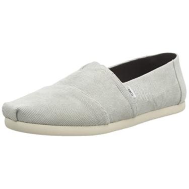 Imagem de TOMS Mocassim masculino Alpargata de lona de algodão reciclado, Gesso cinza, 7