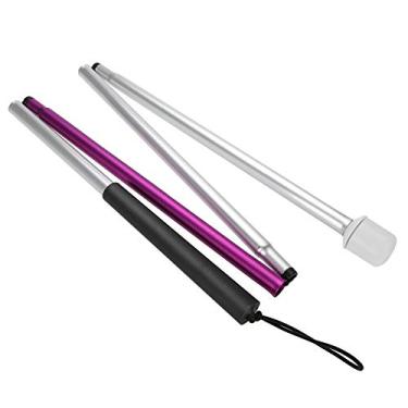 Imagem de Velaurs Bengala de caminhada, guia de aderência forte de 127 cm com aderência antiderrapante, bengala dobrável para idosos cegos