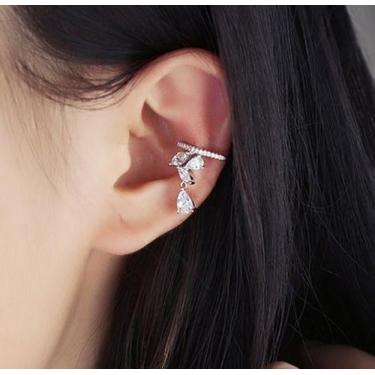 Imagem de Piercing Argola Falso Fake Pressão Pedra Zircônia Orelha - De Castro j