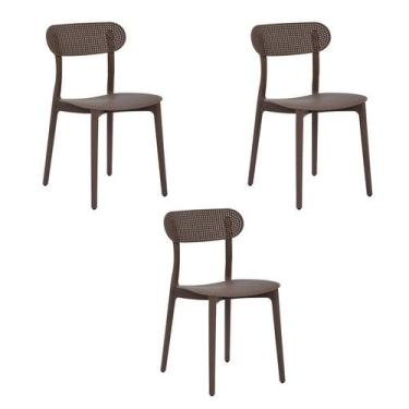 Imagem de Kit 3 Cadeiras Verte Eco Café - Rivatti
