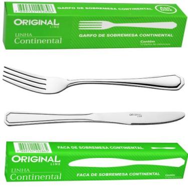Imagem de Jogo Garfo Faca  Inox  48 Pecas Bar/restaurante Sobremesa - ORIGINAL L