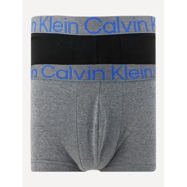 Imagem de Cueca Calvin Klein Low Rise Trunk Preta/Cinza Pack 2UN, S/P
