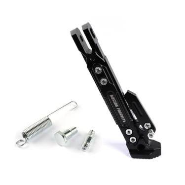 Imagem de Suporte universal de motocicleta ajustável em altura CNC liga de alumínio suporte lateral para scooter elétrica motocicleta mini pit Dirt Bike preto