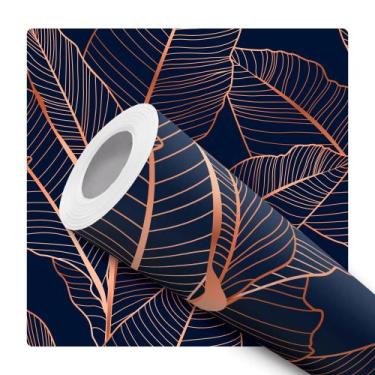 Imagem de Papel De Parede Adesivo Lavável Onça Pintada Flores Rosa E Azul Fundo 