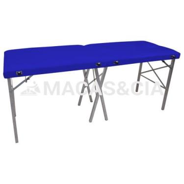 Imagem de Maca Dobrável Portátil 200kg 65cm Largura Várias Cores - BEST PRO, AZU