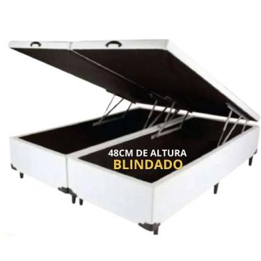 Imagem de Cama Bau Casal Bipartido - Super Reforçada. Corino 