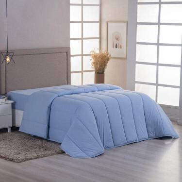 Imagem de Edredom Minimal King Super Macio Malha 100% Algodão 01 Peça - Azul