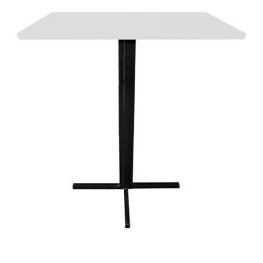 Imagem de Mesa Bistrô Baixa Aço Quadrado Estilo Industrial Tampo 60cm - Moveraço
