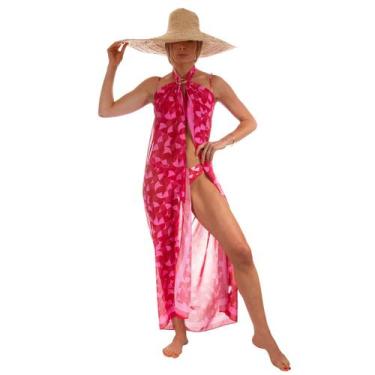 Imagem de Canga Panneaux Banana Rosa Estampada, Vermelho, Rosa