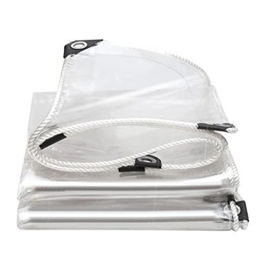 Imagem de Folha de lona transparente com ilhoses tenda de lona transparente para móveis jardim acampamento folha de cobertura 3x3m 0,35 mm folha de chão dobrável de espessura (tamanho: 1x1,5 m)