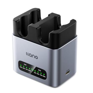 Imagem de llano Bateria de câmera NP-W235 20W carregador rápido de 2 compartimentos, compatível com Fujifilm GFX100RF, XT5, XT4, VG-XT4, X-S20, GFX100S, GFX50S II, X-H2S, alumínio CNC, capacidade de 2400 mAh