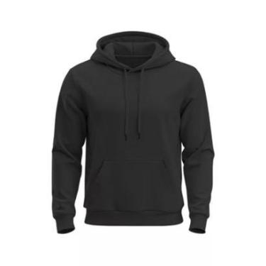 Imagem de Moletom Canguru Blusa De Frio Unissex 100% Algodão Liso Sem Estampa Masculino Feminino Várias Cores-Unissex