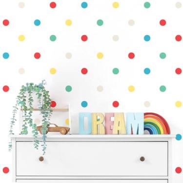 Imagem de Adesivo Infantil Parede Colorido Lavável Seguro Fácil Aplicação Decoração Ideal Para Quarto Menina Menino Bebê