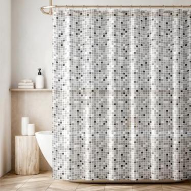 Imagem de 1 Cortina Box Banheiro Antimofo Ganchos 180x180 Pev Es M02