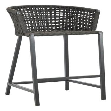 Imagem de Banqueta para Jardim em Corda Náutica Preto Grafite