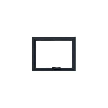 Imagem de Janela Maxim-Ar 1 Módulo Vidro Segurança 6cm 80cm x 60cm Fábrica do Alumínio Preto