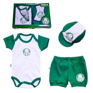 Imagem de Kit Conjunto Palmeiras Body Shorts e Boné Oficial - Revedor, G, Branco