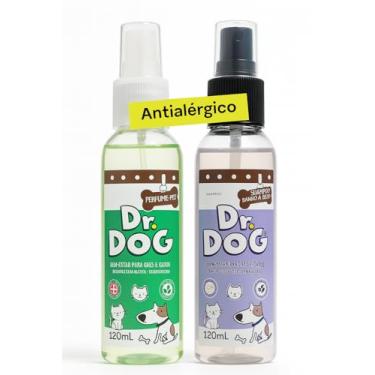 Imagem de Kit Banho a seco Pet + Perfume cheirinho de bebê, hipoalergênico, Banho Expresso para Cães e Gatos – Limpa, Perfuma e Hidrata, Sem Enxágue (Banho a seco Pet 120ml)