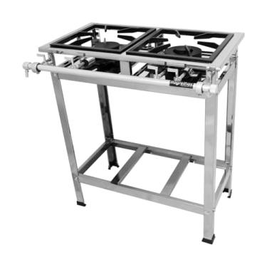 Imagem de Fogão 2 Bocas Baixa Pressão - Aço Inox