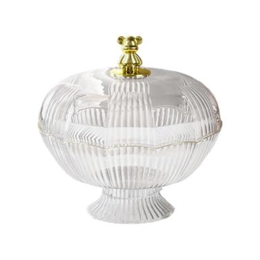 Imagem de AFXGUSD Fruteira com Tampa E Figura de Urso, Design de Drenagem, Base Removível para Balcão de Cozinha, Claro, Tamanho real