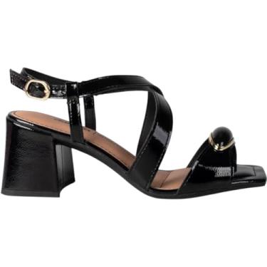 Imagem de Sandália Feminina Casual Social Dia a Dia Passeio Trabalho Salto Grosso Conforto Dakota Y9753